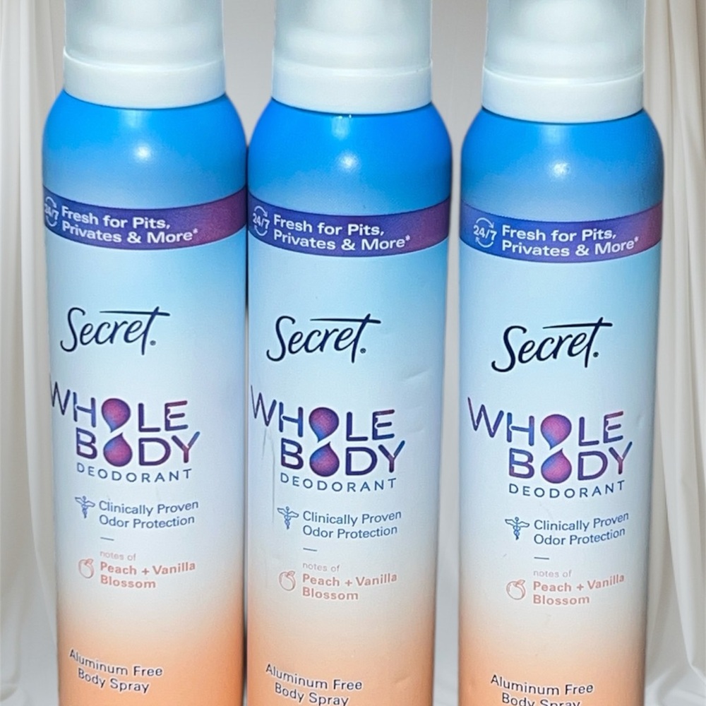 Top Secret Whole Body Deodorant - Blue and Orange set of 3